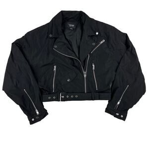 Lamarque - Dylan Nylon Bomber Jacket in Black and Silver